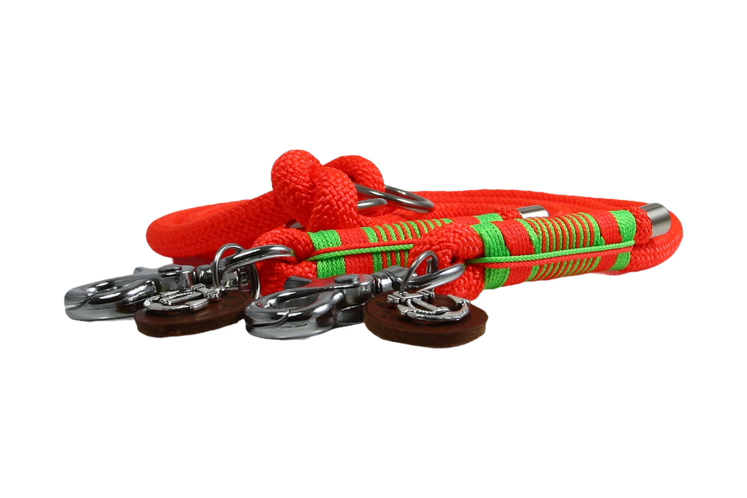 Hundehalsband und Leinen Set Vivid Vibes Neonorange