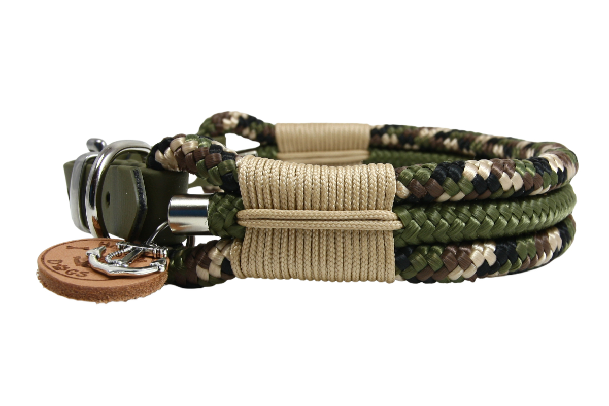 Halsband Serie Skrollan Camouflage- Tan-cream