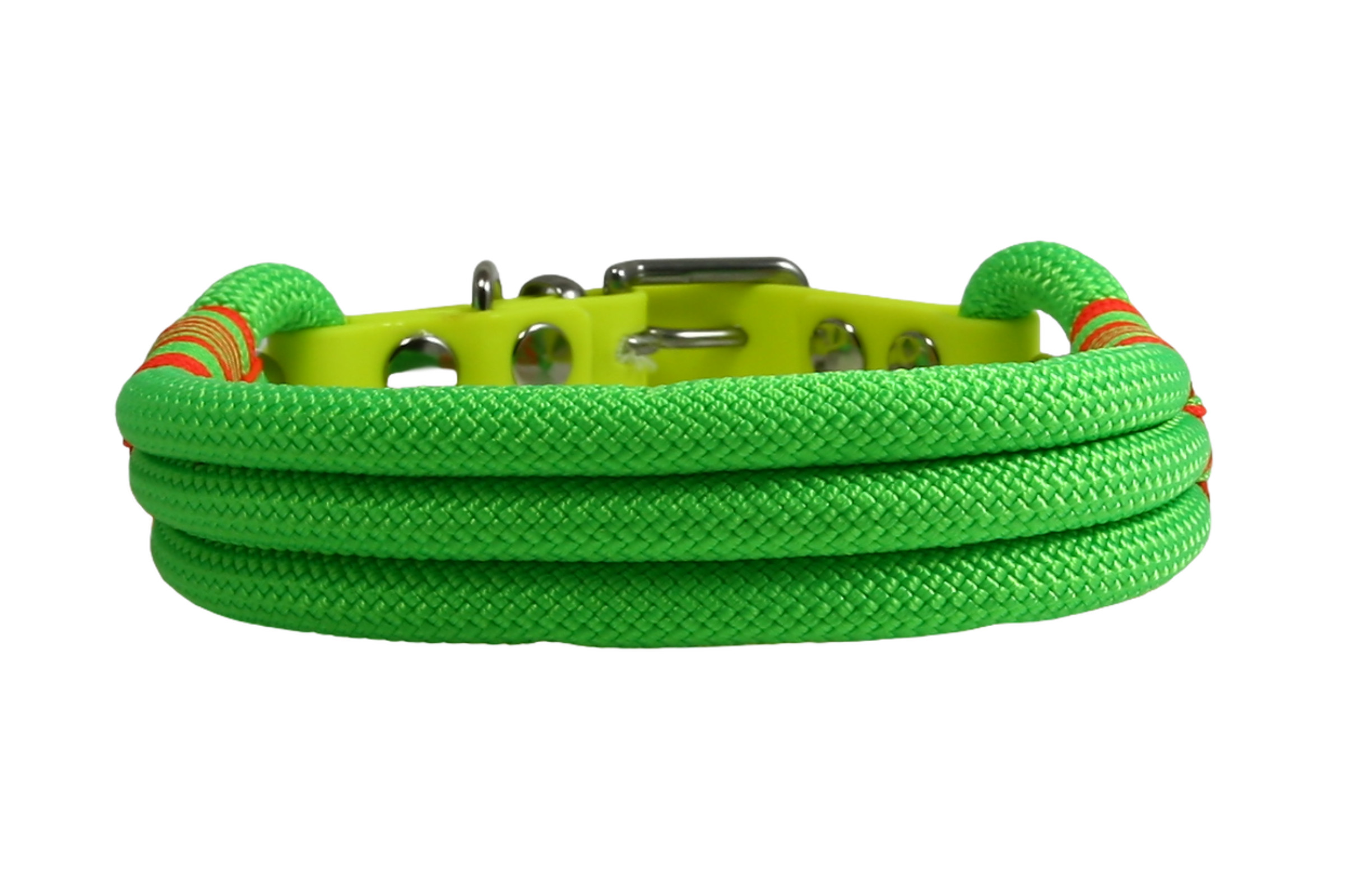 Hundehalsband und Leinen Set Vivid Vibes Neongrün