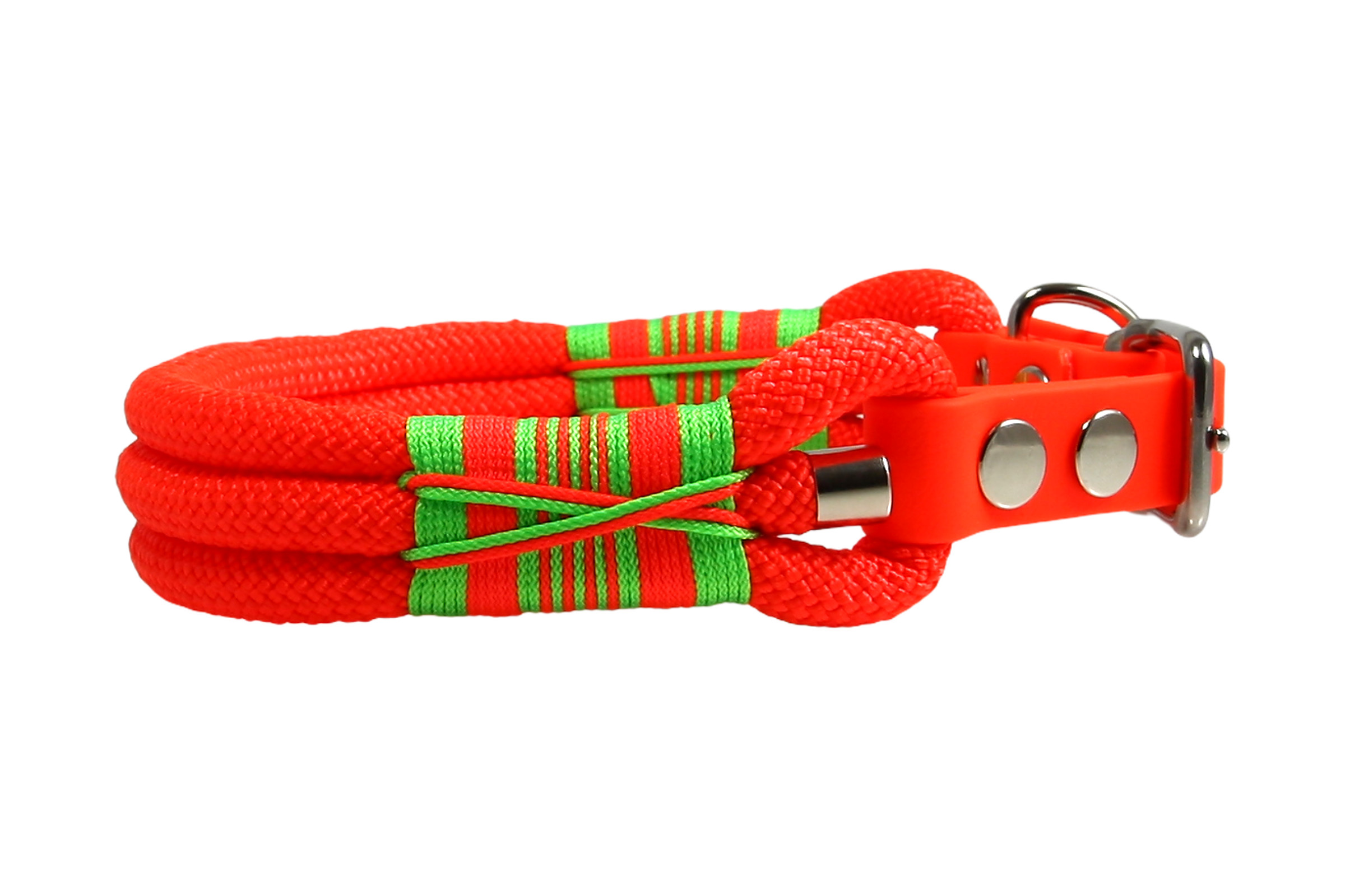 Hundehalsband und Leinen Set Vivid Vibes Neonorange