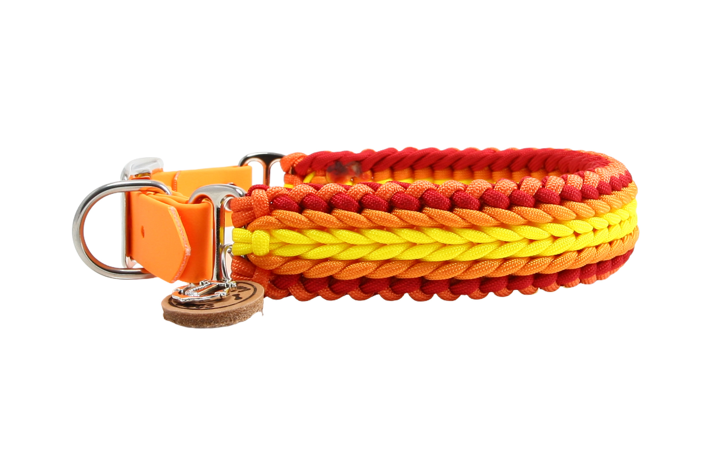 Paracord dog collar goldy tags X-III   