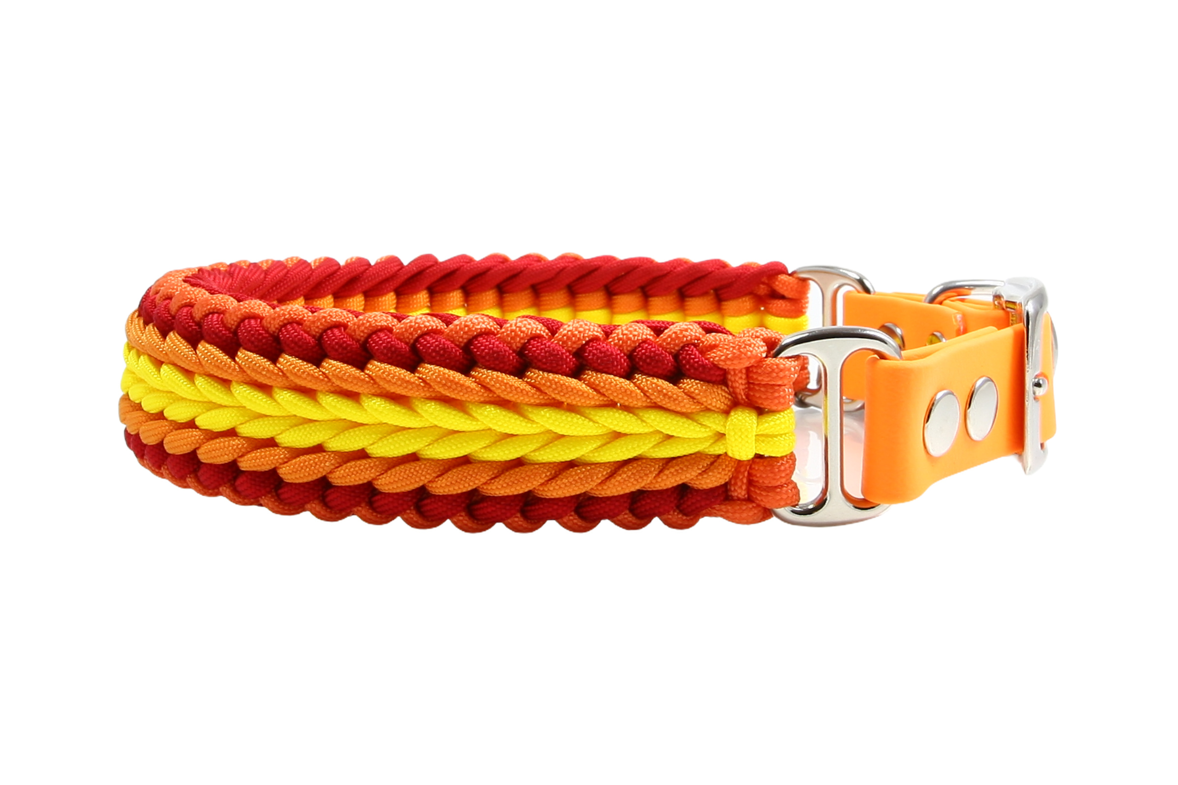 Paracord dog collar goldy tags X-III   