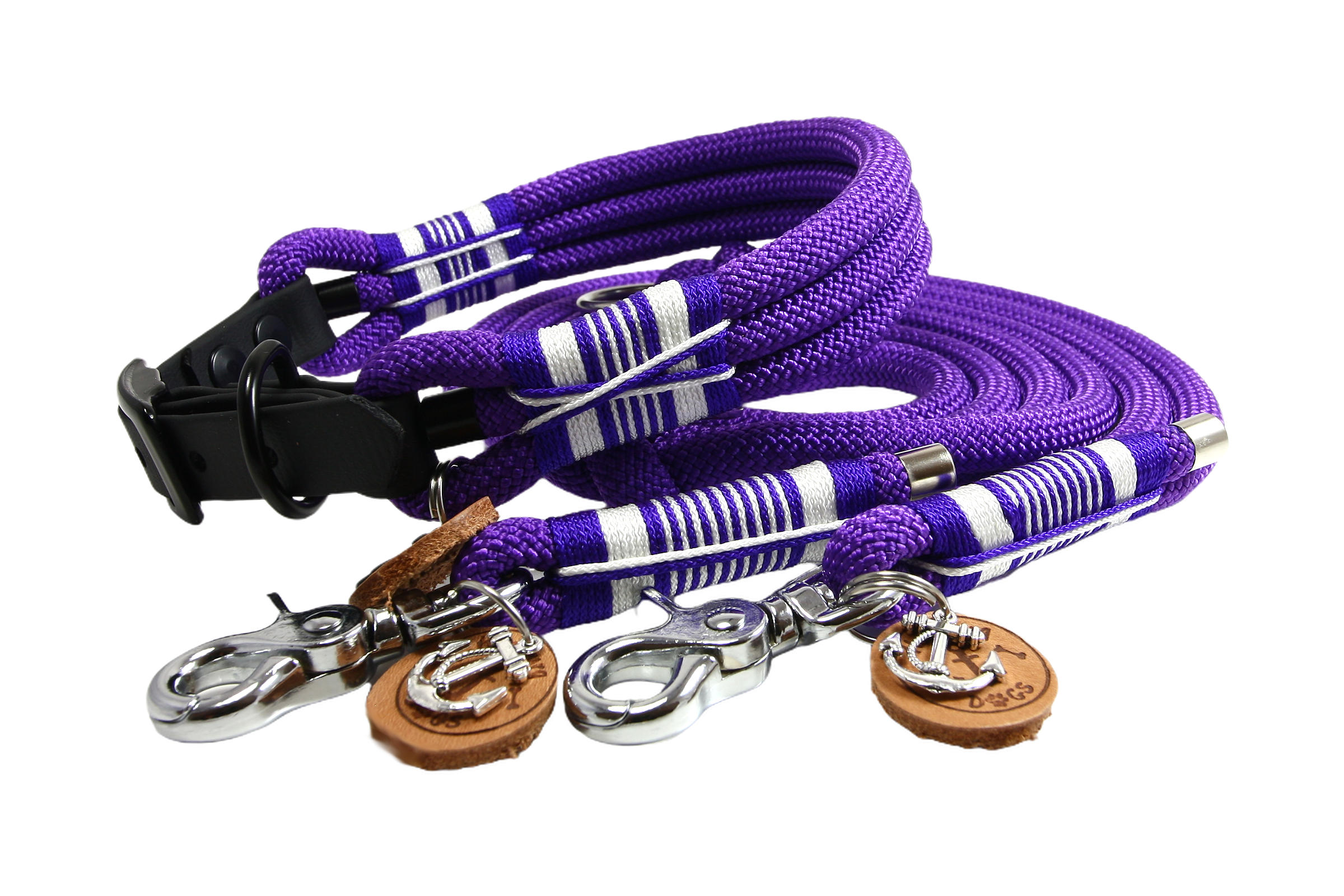 Hundehalsband und Leinen Set Vivid Vibes Lilac