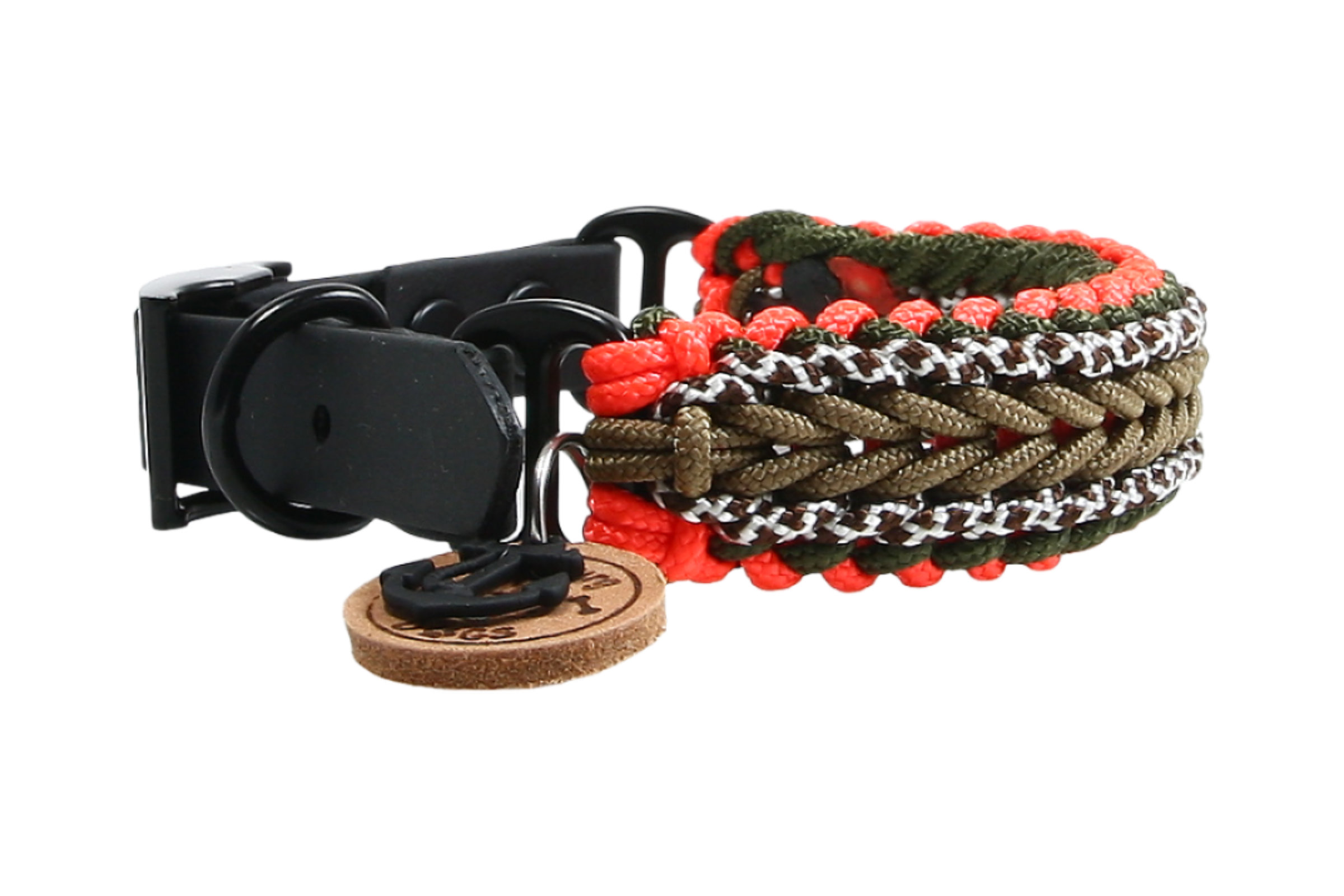 Paracord Hundehalsband Huntain X-II für mittelgroße Hunde